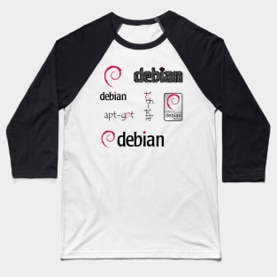 debian sticker set Baseball T-Shirt